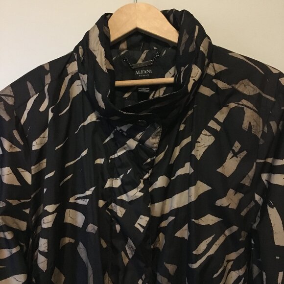 Alfani Abstract Animal Print Collared Jacket - Picture 6 of 13